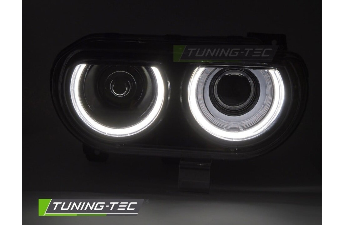 Koplampen Zwart DRL voor Dodge Challenger 2008-2014