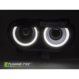 Koplampen Zwart DRL voor Dodge Challenger 2008-2014