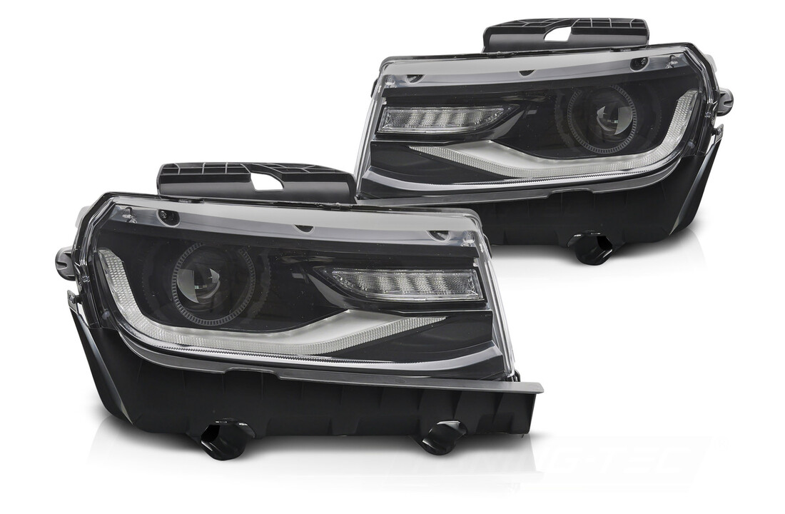 Koplampen Chevrolet Camaro 2013-2015 Tube LED Zwart