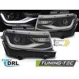 Koplampen Chevrolet Camaro 2013-2015 Tube LED Zwart