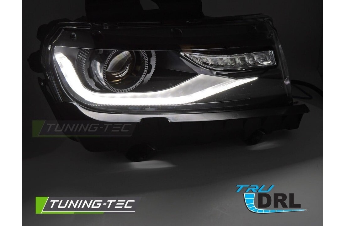 Koplampen Chevrolet Camaro 2013-2015 Tube LED Zwart