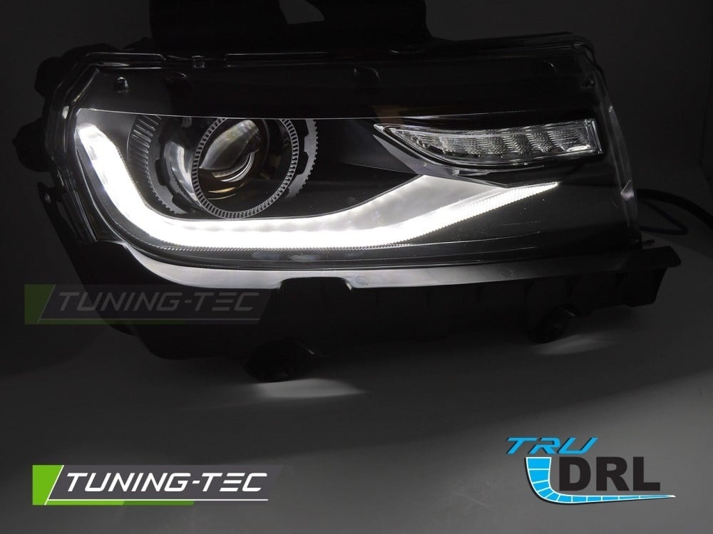 Koplampen Chevrolet Camaro 2013-2015 Tube LED Zwart