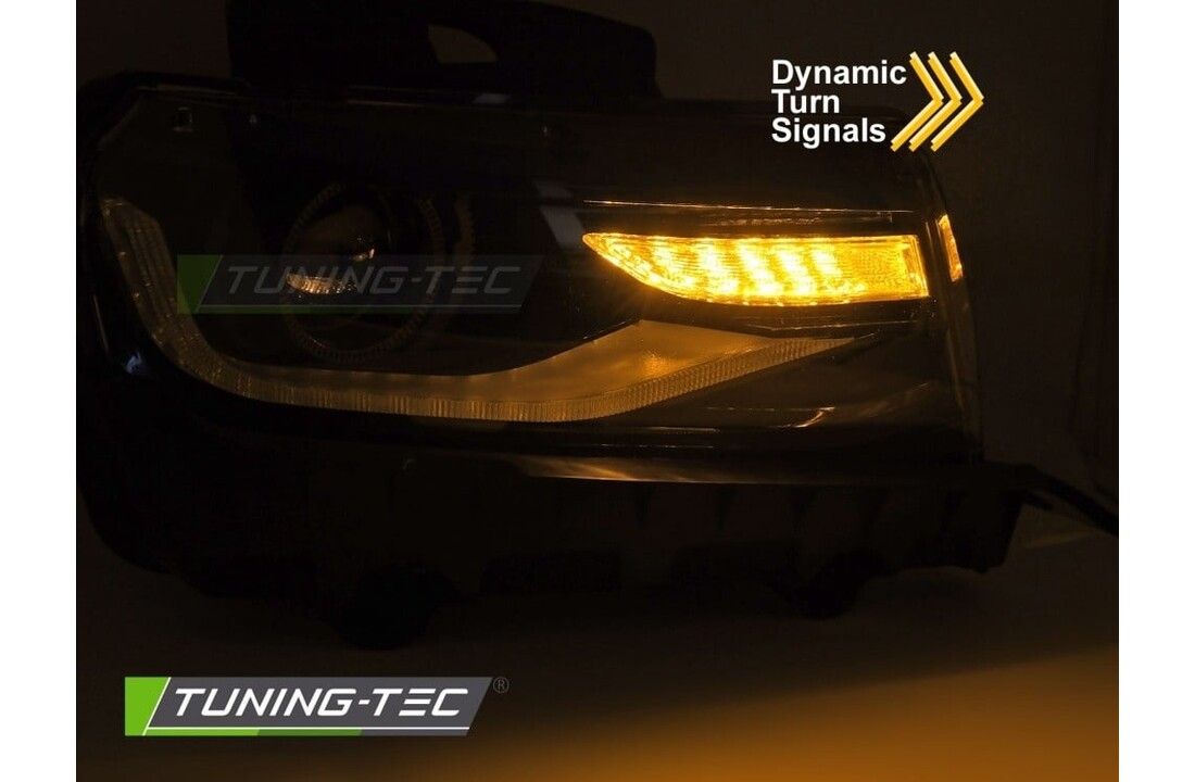 Koplampen Chevrolet Camaro 2013-2015 Tube LED Zwart