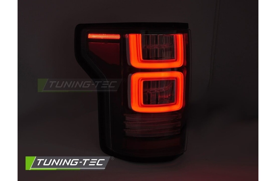 Achterlichten geschikt voor Ford F-150 MK13 2014-2020 Zwart LED met dynamisch knipperlicht