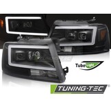 Koplampen geschikt voor Ford F150 MK11 04-08 Tube LED Zwart