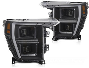 LED Koplampen Tube Light Zwart geschikt voor Ford F150 MK14 20-23