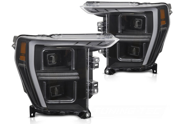 LED Koplampen Tube Light Zwart geschikt voor Ford F150 MK14 20-23