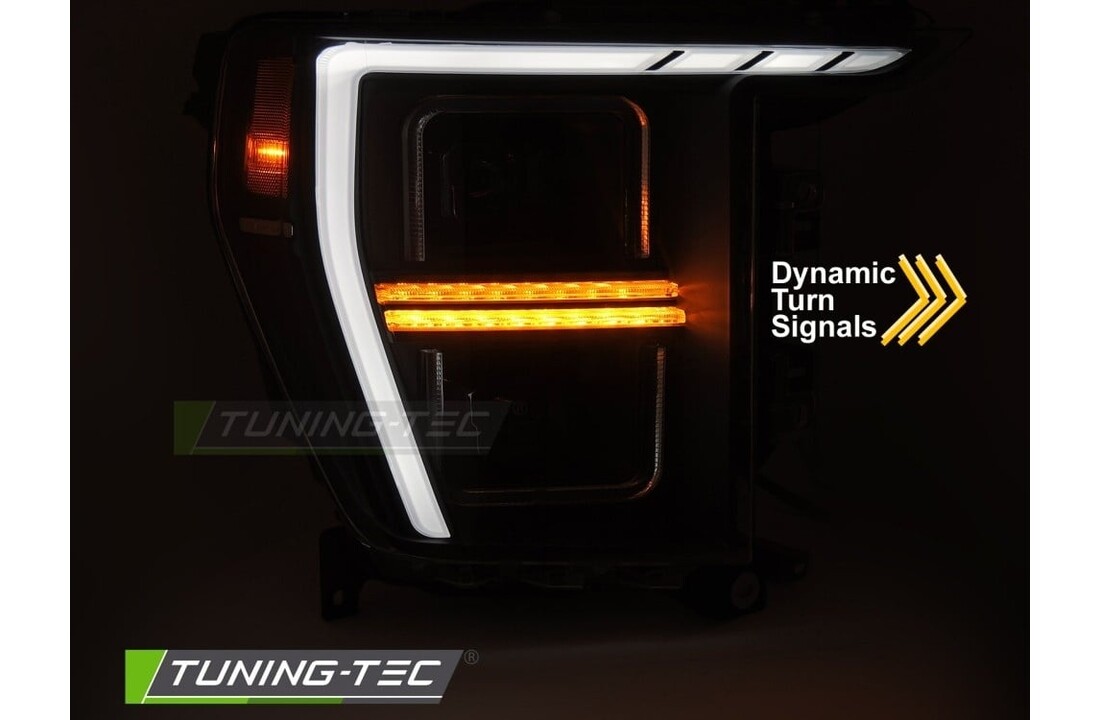 LED Koplampen Tube Light Zwart geschikt voor Ford F150 MK14 20-23