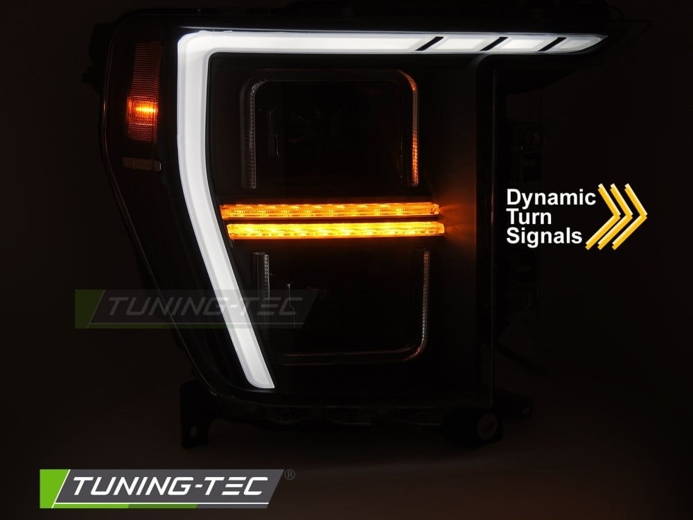 LED Koplampen Tube Light Zwart geschikt voor Ford F150 MK14 20-23