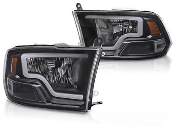 Koplampen DODGE RAM 09-18 LED Tube Light Zwart