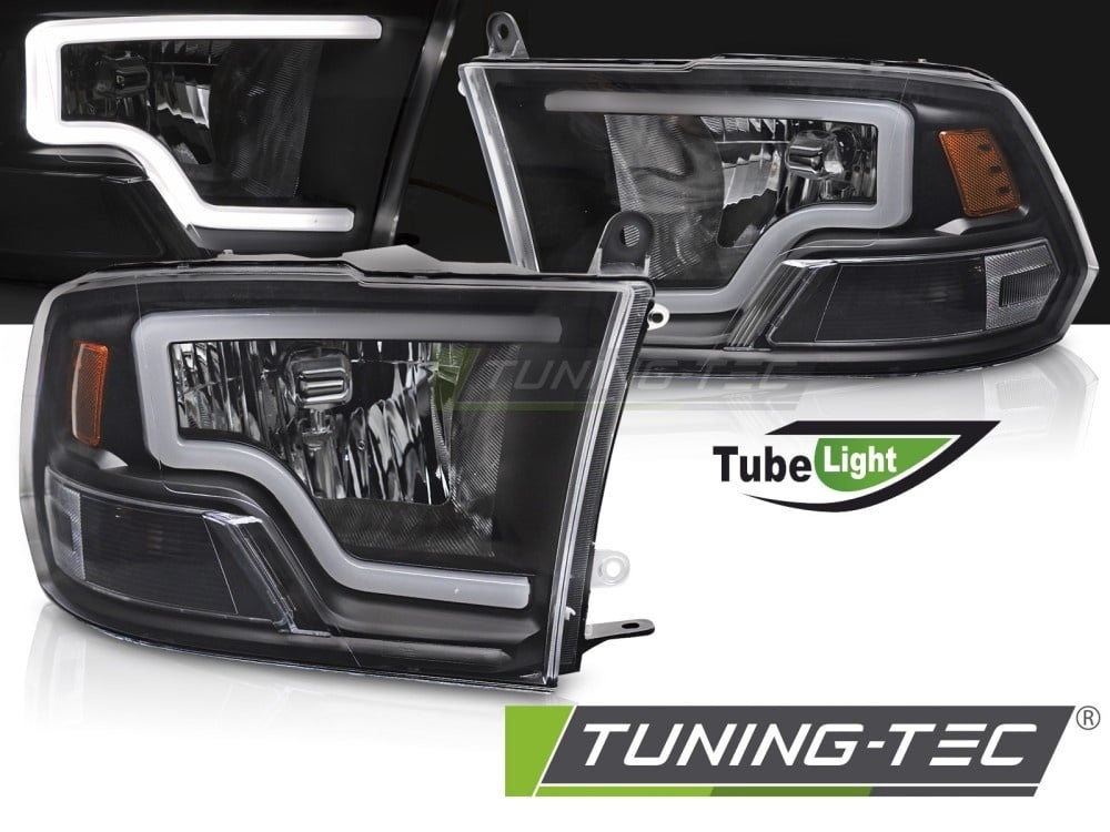 Koplampen DODGE RAM 09-18 LED Tube Light Zwart