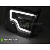 Koplampen Dodge Ram 09-18 Tube Light Zwart LED