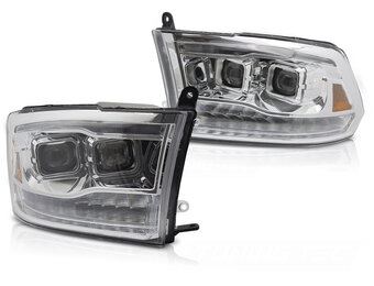 Projector Koplampen LED Dubbel Chroom voor Dodge Ram 09-18