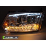 Projector Koplampen LED Dubbel Chroom voor Dodge Ram 09-18