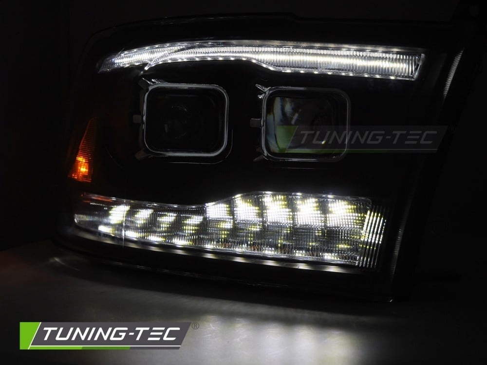 Koplampen Dodge Ram 2009-2018 Projector LED Dubbel Zwart