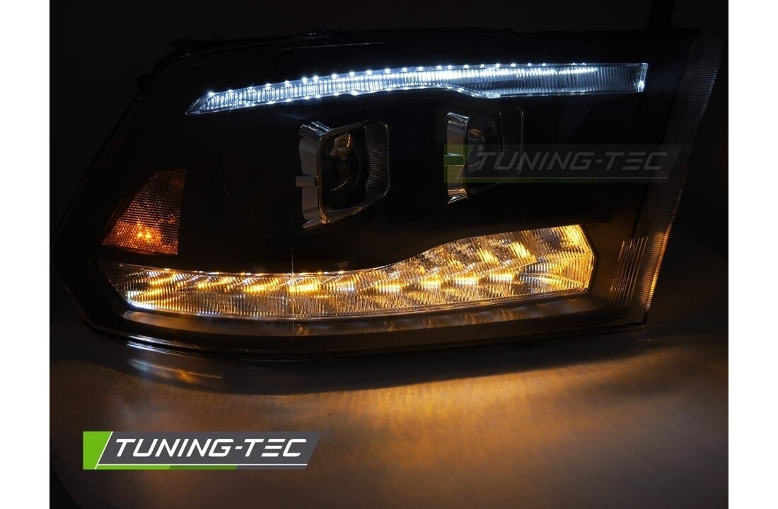 Koplampen Dodge Ram 2009-2018 Projector LED Dubbel Zwart