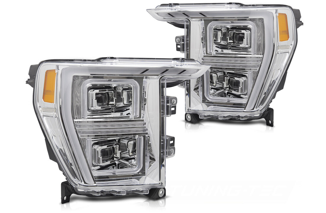 LED Koplampen Tube Light Chroom geschikt voor Ford F150 MK14 20-23