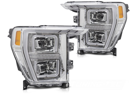 LED Koplampen Tube Light Chroom geschikt voor Ford F150 MK14 20-23