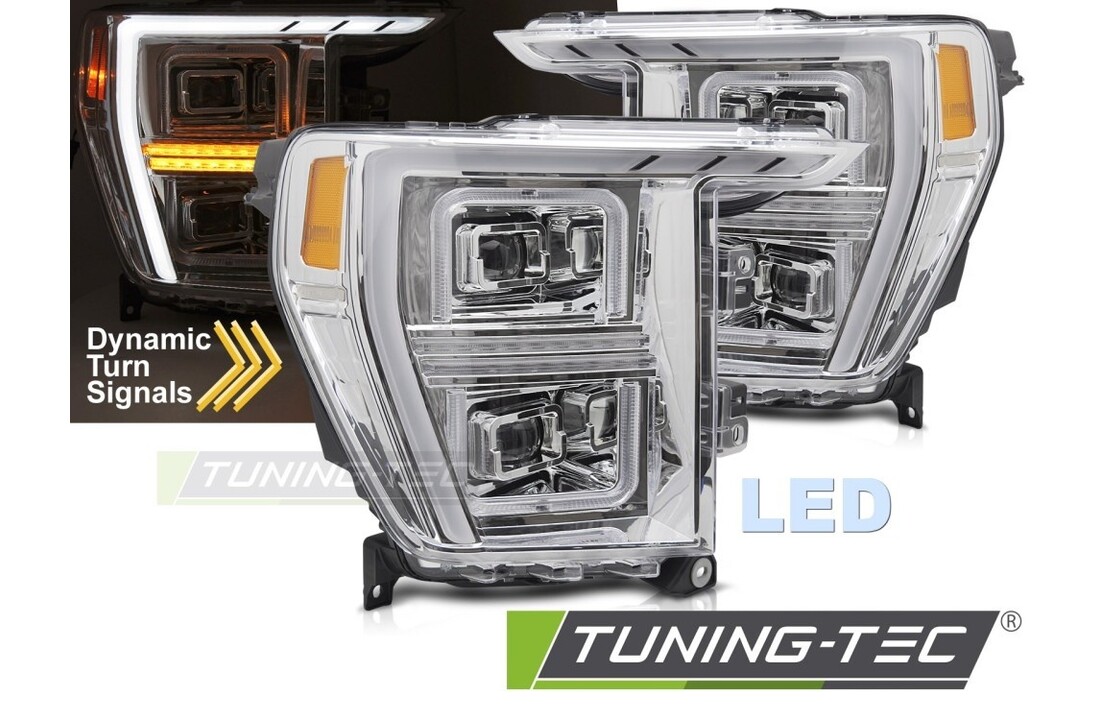 LED Koplampen Tube Light Chroom geschikt voor Ford F150 MK14 20-23