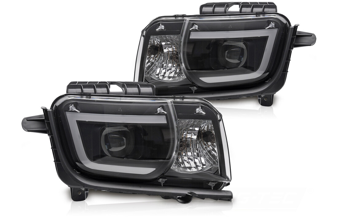 Koplampen Chevrolet Camaro 09-13 LED Tube Licht Zwart