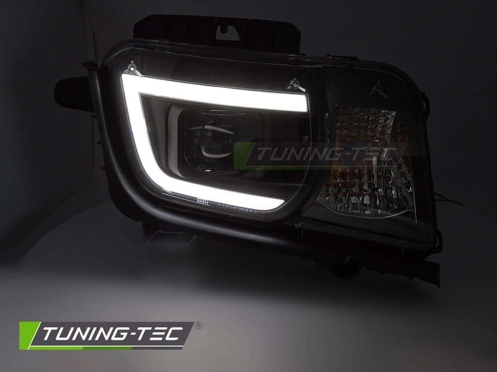 Koplampen Chevrolet Camaro 09-13 LED Tube Licht Zwart