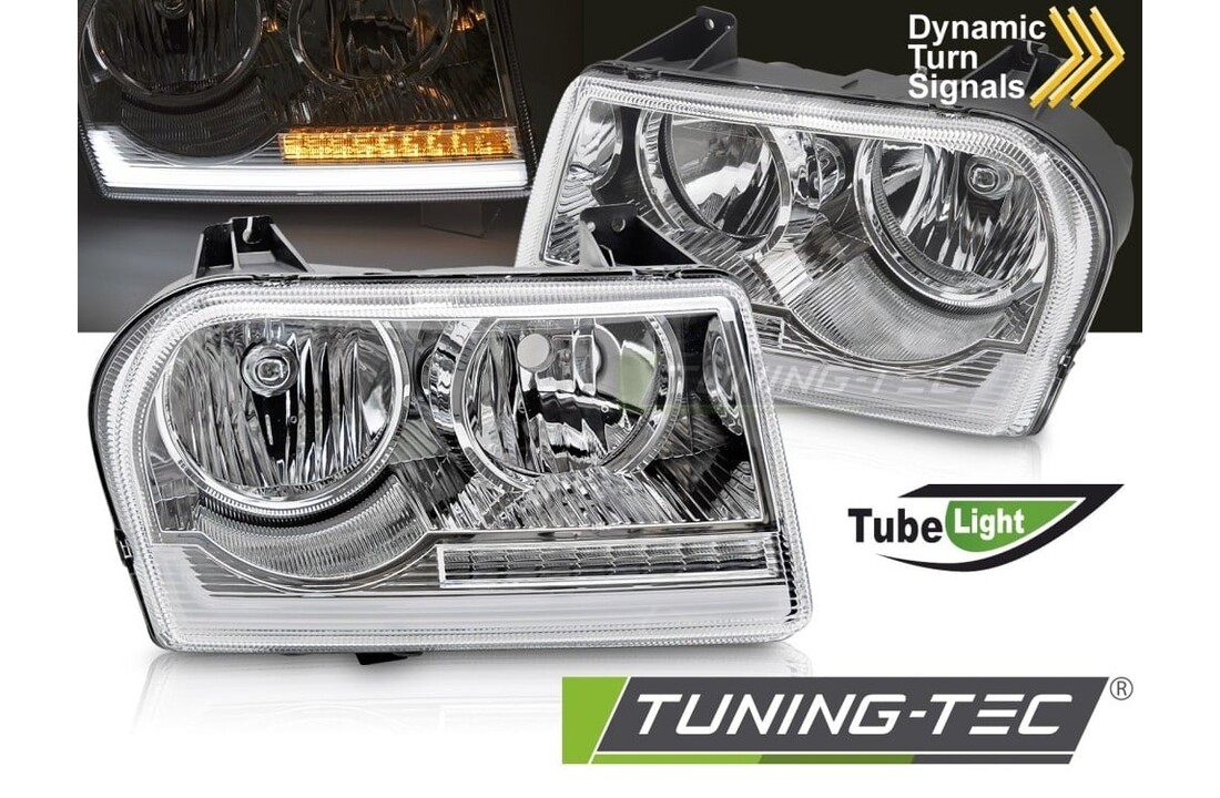 Koplampen Chrysler 300 05-08 Tube Light Chroom Set