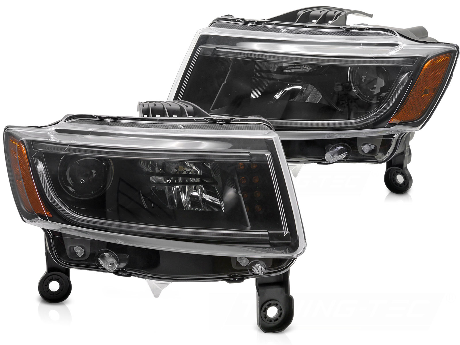 Koplampen LED Tube Light Zwart Jeep Grand Cherokee 2014-2016