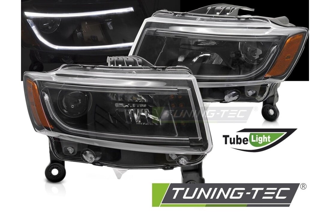 Koplampen LED Tube Light Zwart Jeep Grand Cherokee 2014-2016