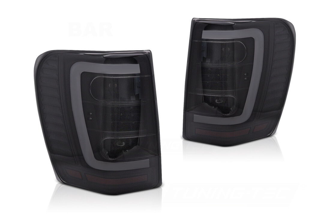 Achterlichten CHRYSLER JEEP GRAND CHEROKEE 99-05 Zwart Smoke LED