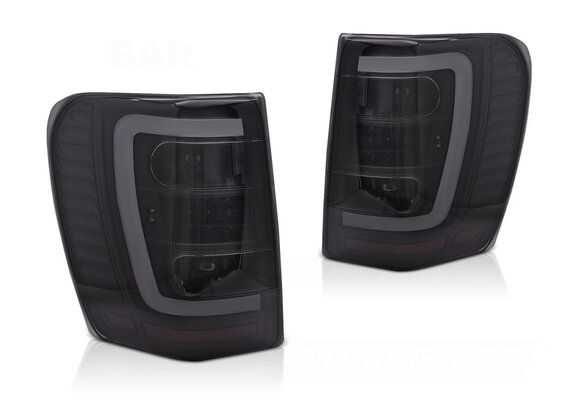 Achterlichten CHRYSLER JEEP GRAND CHEROKEE 99-05 Zwart Smoke LED
