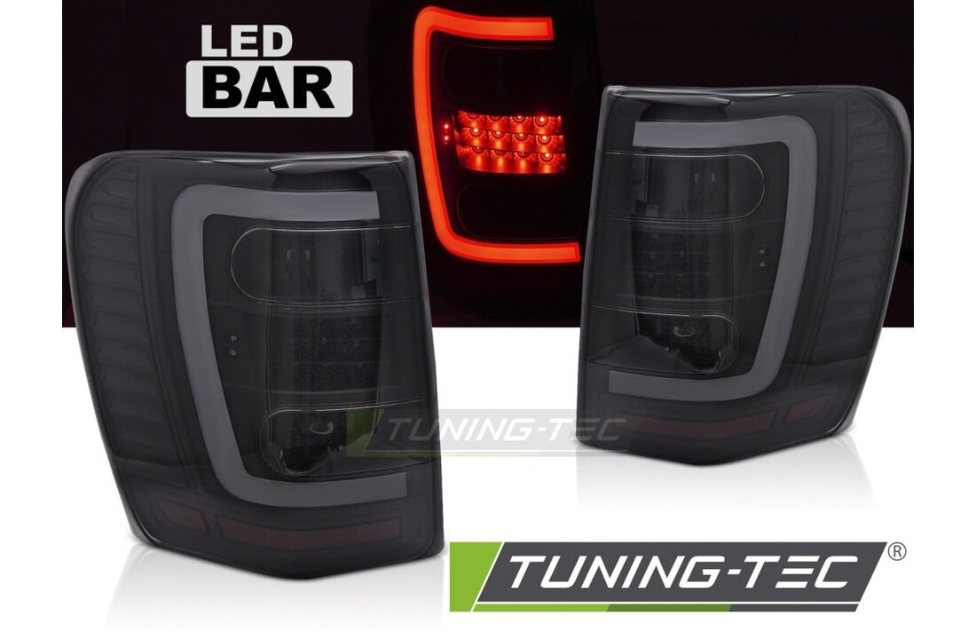 Achterlichten CHRYSLER JEEP GRAND CHEROKEE 99-05 Zwart Smoke LED