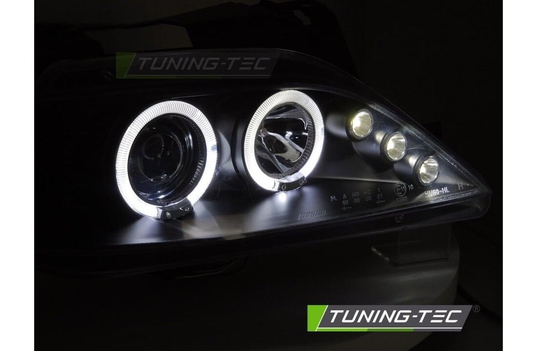 Koplampen Citroën Xsara 97-00 Angel Eyes Zwart