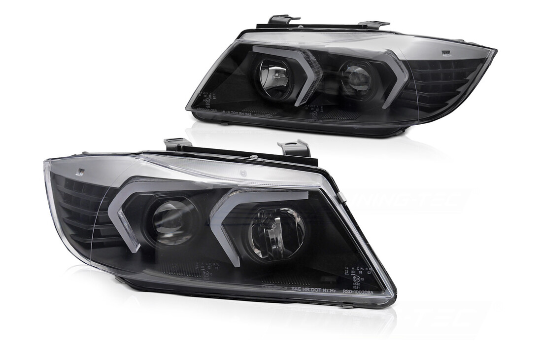Koplampen LED Zwart geschikt voor BMW E90/E91 Limousine/Touring 05-08