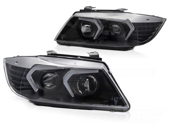 Koplampen LED Zwart geschikt voor BMW E90/E91 Limousine/Touring 05-08