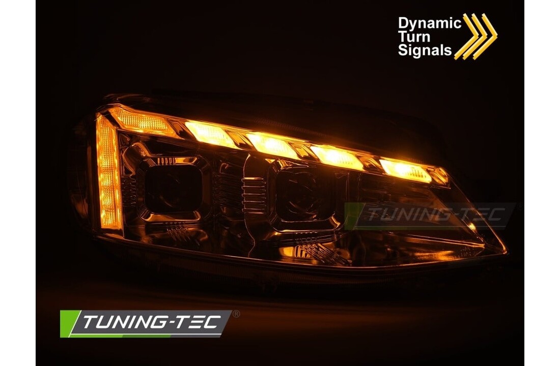 Koplampen geschikt voor VW Golf 7 17-19 Chroom LED DRL Dynamisch Knipperlicht Welkomstfunctie