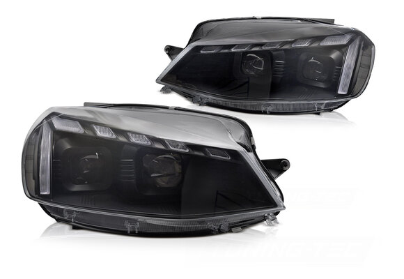 Koplampen Zwart LED DRL Dynamisch Welkomstlicht geschikt voor VW Golf 7 17-19