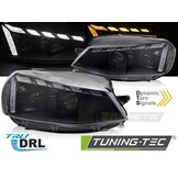 Koplampen Zwart LED DRL Dynamisch Welkomstlicht geschikt voor VW Golf 7 17-19