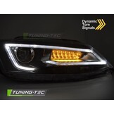 Koplampen Tube Light Zwart geschikt voor VW Jetta VI 11-18
