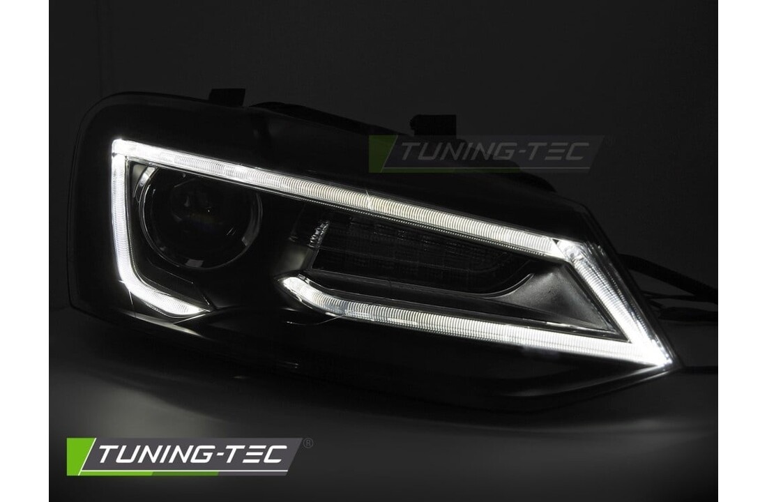 Koplampen Zwart LED geschikt voor VW Polo V 09-17