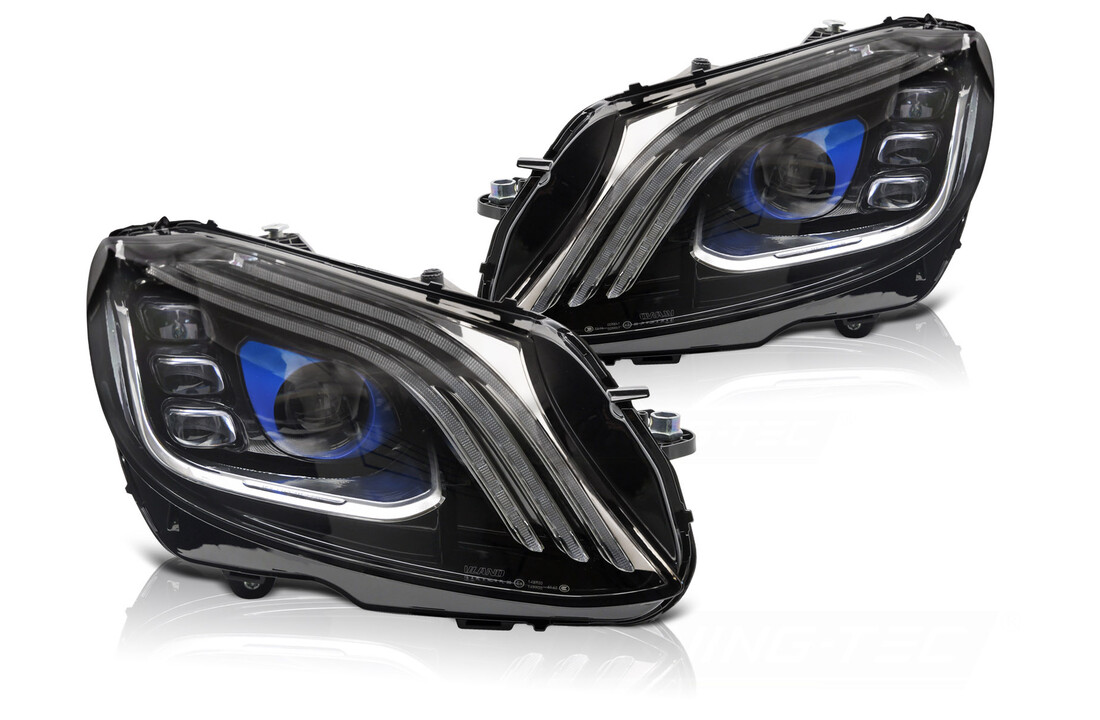 Full LED Koplampen Zwart geschikt voor Mercedes W205 14-21