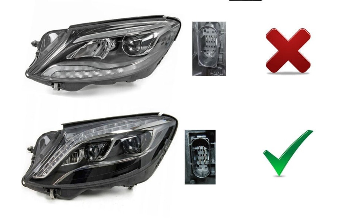 Koplampen Full LED Zwart geschikt voor Mercedes W222 (2013-2017)