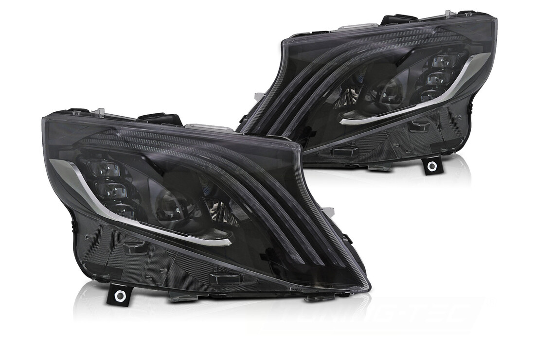 Koplampen LED ZWART geschikt voor MERCEDES V-KLASSE / VITO W447 14-23