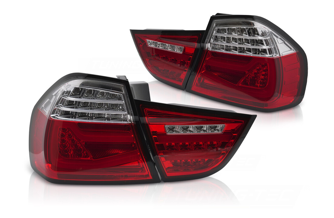 Achterlichten LED BAR Rood Wit Sequentieel geschikt voor BMW E90 09-11