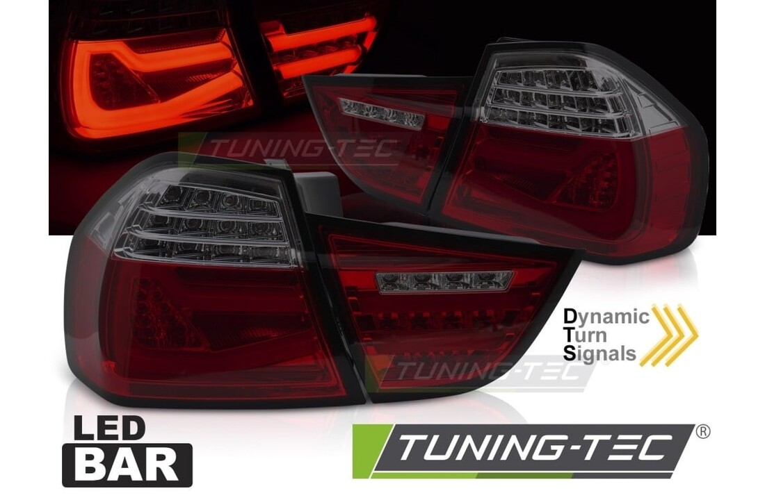 Achterlichten LED BAR Rood Smoke Sequentieel geschikt voor BMW E90 LCI 09-11