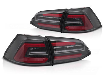 Achterlichten LED Zwart Rood Dynamisch Knipperlicht geschikt voor VW Golf 7 Variant 17-19