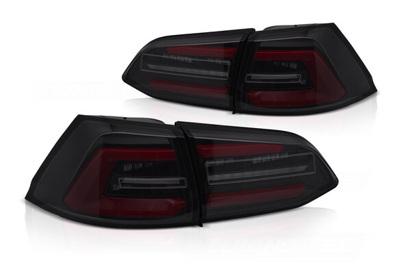 LED Achterlichten Zwart Smoke Dynamisch Rood geschikt voor VW Golf 7 Variant 13-17