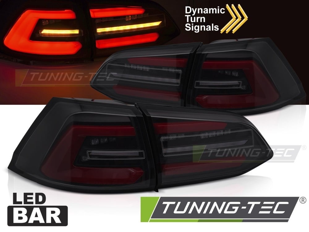 LED Achterlichten Zwart Smoke Dynamisch Rood geschikt voor VW Golf 7 Variant 13-17