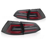 LED Achterlichten Zwart/Rood Dynamisch geschikt voor VW Golf 7 Variant (13-17)