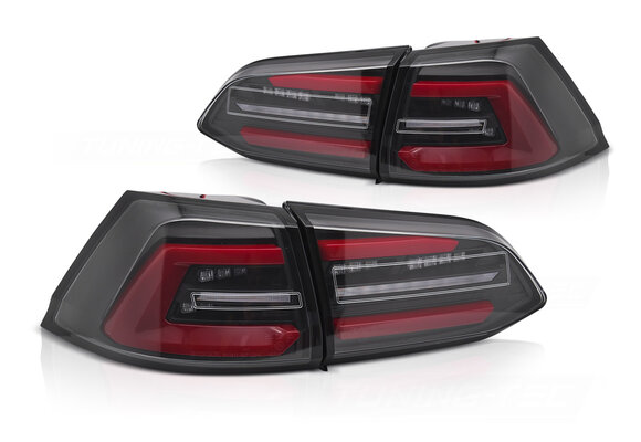 LED Achterlichten Zwart/Rood Dynamisch geschikt voor VW Golf 7 Variant (13-17)