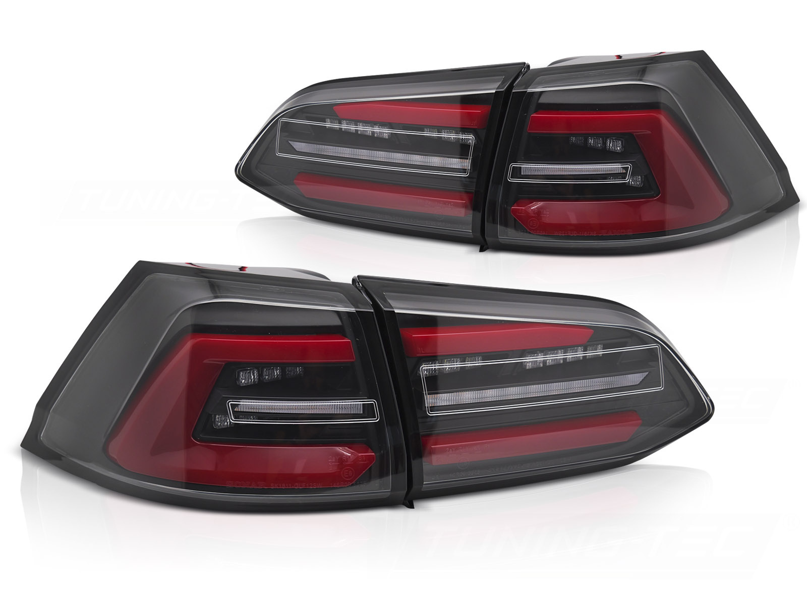 LED Achterlichten Zwart/Rood Dynamisch geschikt voor VW Golf 7 Variant (13-17)
